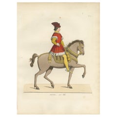 Mounted Nobleman in Parade Dress – Italian Renaissance Equestrian Portrait, 1845