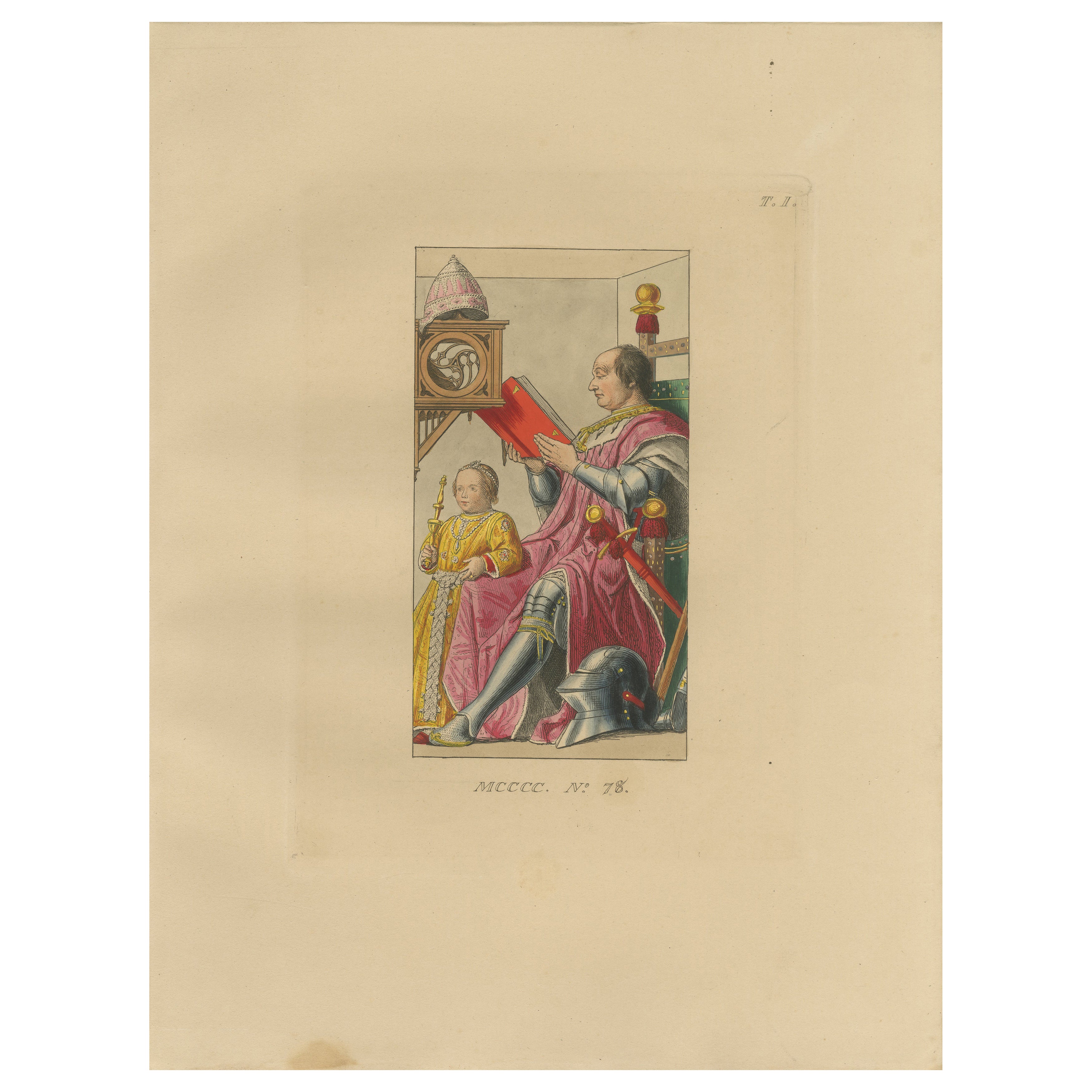 Frédéric Duc d’Urbin in Ceremony, Renaissance Portrait of Power & Learning 1845
