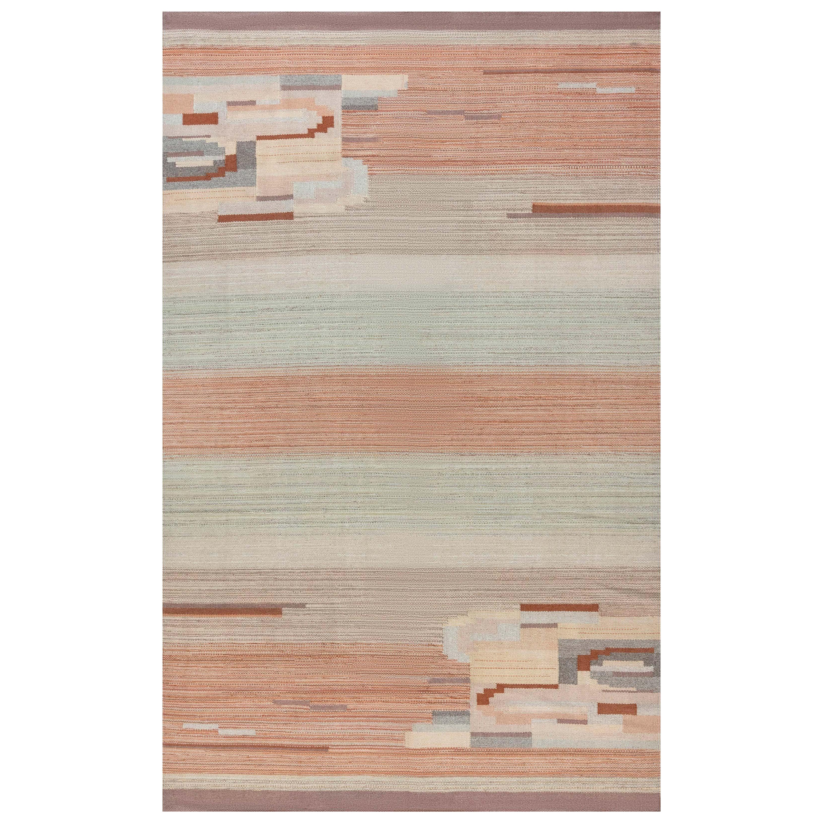 Doris Leslie Blau Vintage Hand-Woven Art Deco Style Scandinavian Rug For Sale