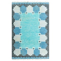 Doris Leslie Blau Vintage Swedish Flat Woven Rug by Ingegerd Silow
