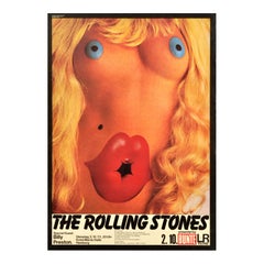 Original Vintage Music Concert Poster Rolling Stones 1973 European Tour