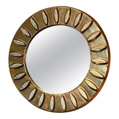 Ceramic mirror by Mithé Espelt, France, 1960's