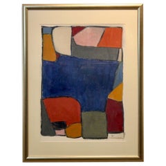 Anneke Umbgrove – ‘Compositie Landschap’, Acrylic on Paper, Signed
