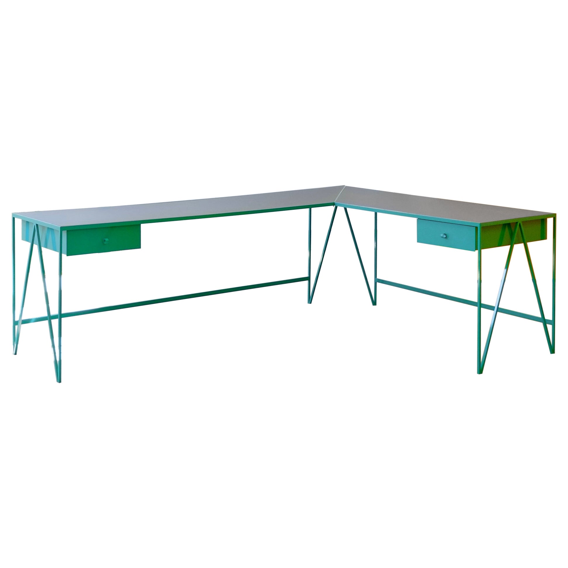Large L Shape Customizable Contemporary Corner Study Desk