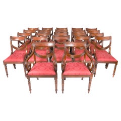 Vintage Set 22 Regency Revival Swag back Dining Chairs 20th Century