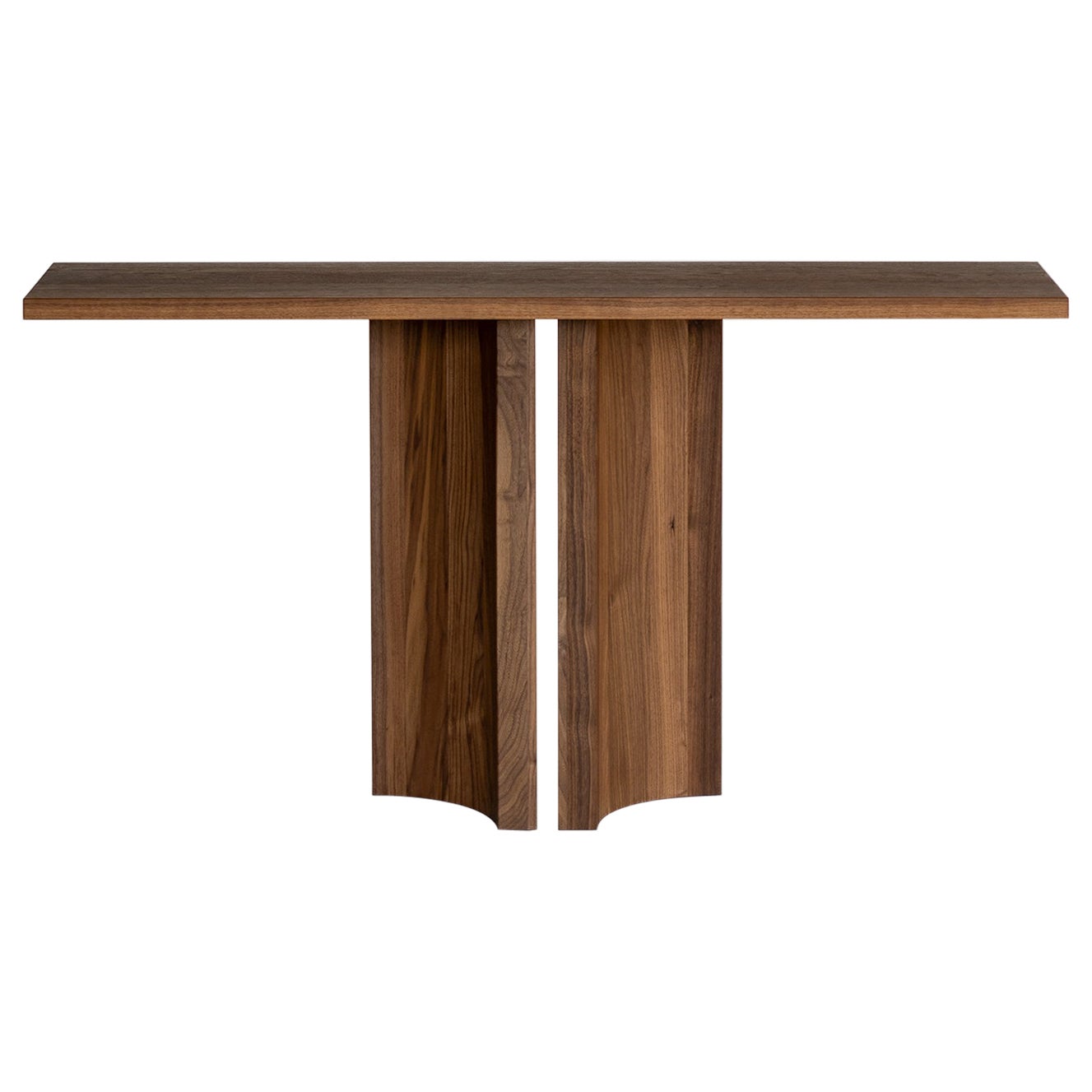 Brutalist Solid American Walnut Console - Aperta by Mokko For Sale