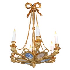 Gagneau, Lustre à médaillons, France, vers 1890
