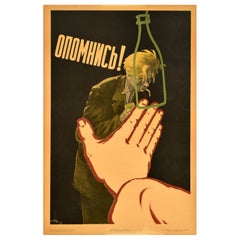 Original Vintage Soviet Health Propaganda Poster Come To Your Senses Alcoholism
