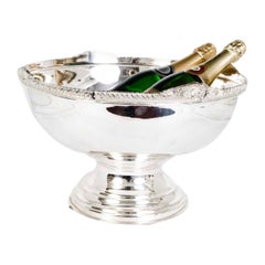 Vintage Large Silver Plated Punch Bowl Champagne Cooler 20th Century