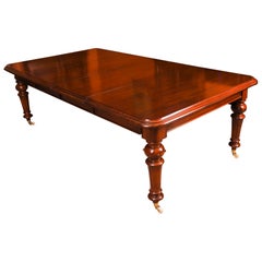 Antique 8ft Victorian Flame Mahogany Extending Dining Table C1870