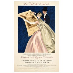 Original Vintage Poster Queens Hamlet Versailles Gala Evening Hameau de la Reine