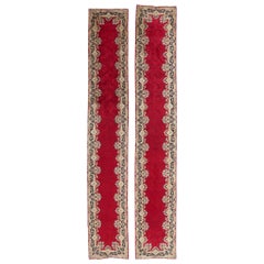 Rare Matching Pair of Antique Persian Kerman Rugs with Traditional Style