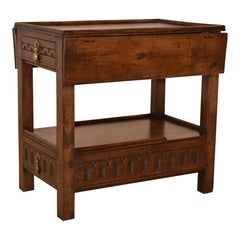 19th Century English Oak Drop Leaf Side Table