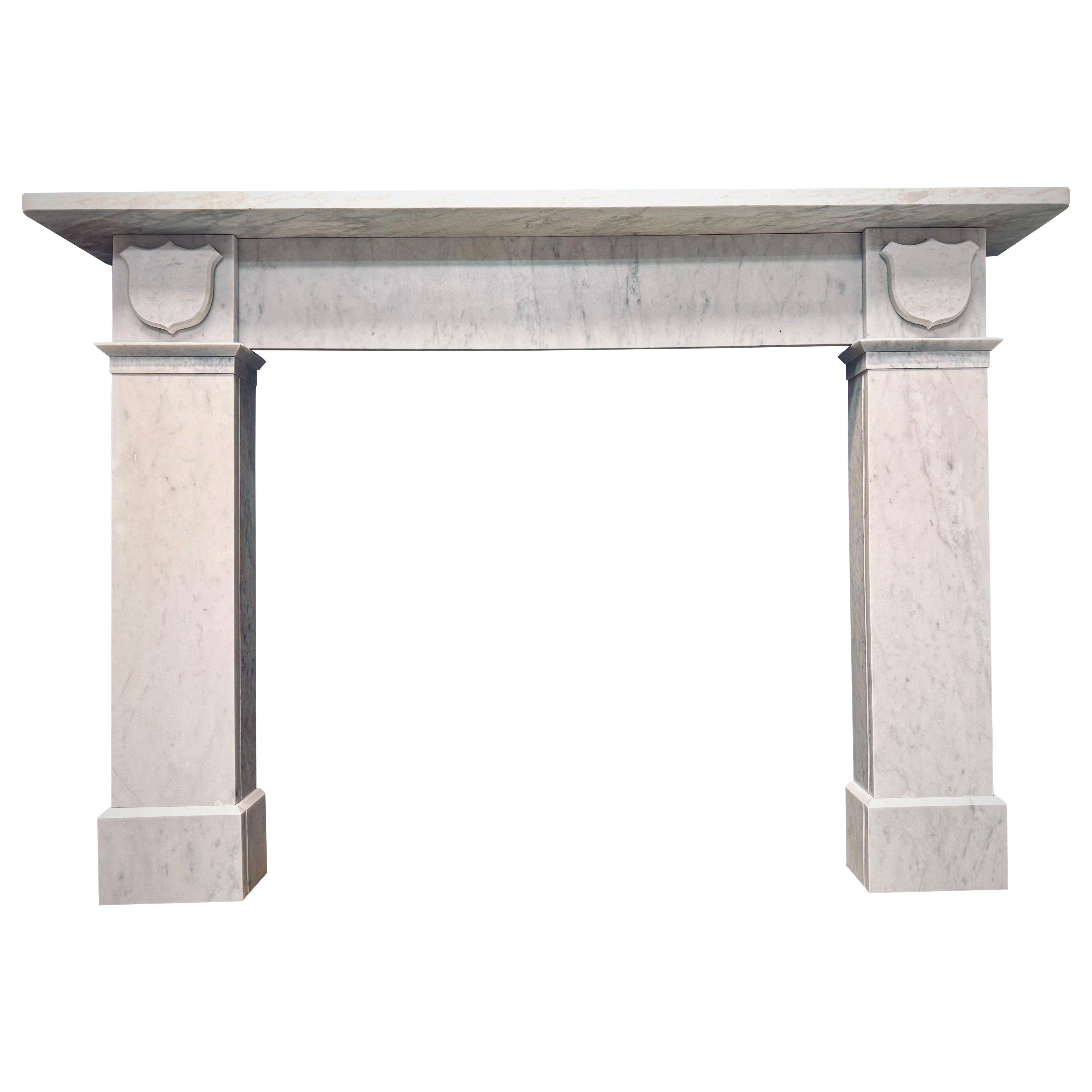 19th Century Scottish Mid Victorian Marble Fireplace Surround. For Sale