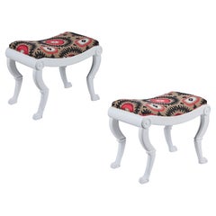 Pair of Plaster over Wood Neoclassic Style Benches