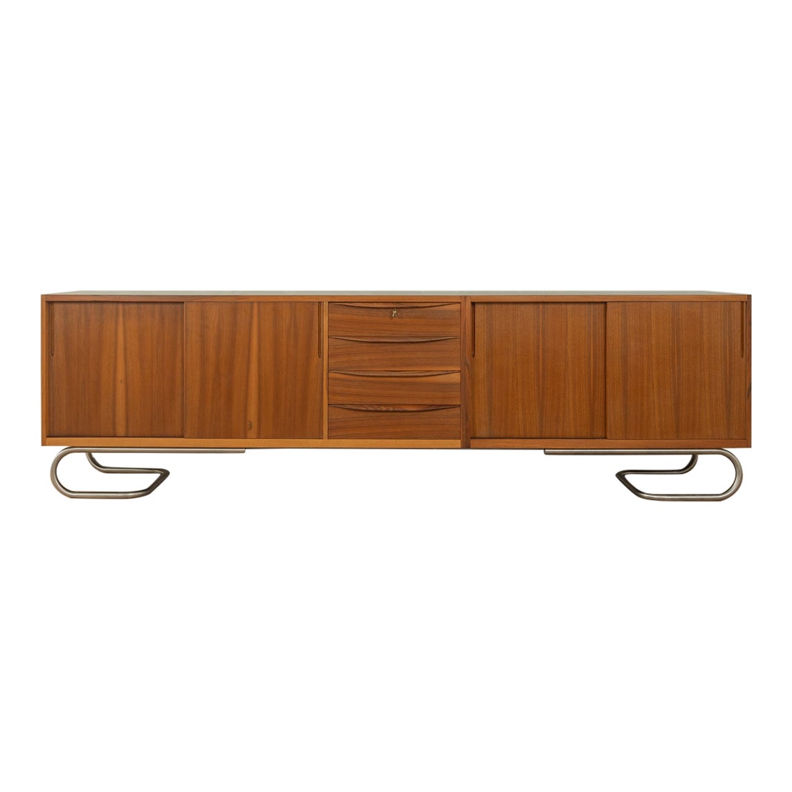1950s Sideboard with Bauhaus Style Feet For Sale