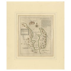 Rare 1699 Map of the Failed Scottish Colony of Caledonia in Panama