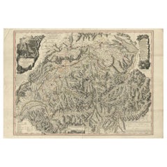 Switzerland Map 1778 – Striking Hand-Colored Copperplate of the Thirteen Cantons