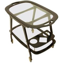 Mid-Century Italian Transparent Serving Trolley, 1950s