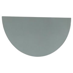 In stock Luna Half-moon Semicircular Black Tinted Frameless Modern Mirror, Large