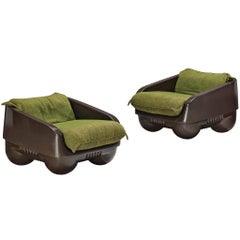 De Pas, D’Urbino & Lomazzi for Ampaglas Pair of 'Shaula' Lounge Chairs