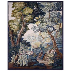 French Tapestry Monogrammed by Aubusson Manufactury with two waders - N 1563