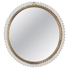 Swedish Modern 1950's Brass mirror