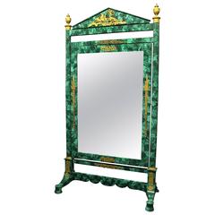 19th Century Gilt Bronze-Mounted Napoleon III Malachite Dressing Mirror 8
