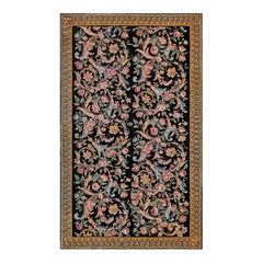 Tapis floral de Savonnerie Doris Leslie Blau début du 20e siècle, taille réglable
