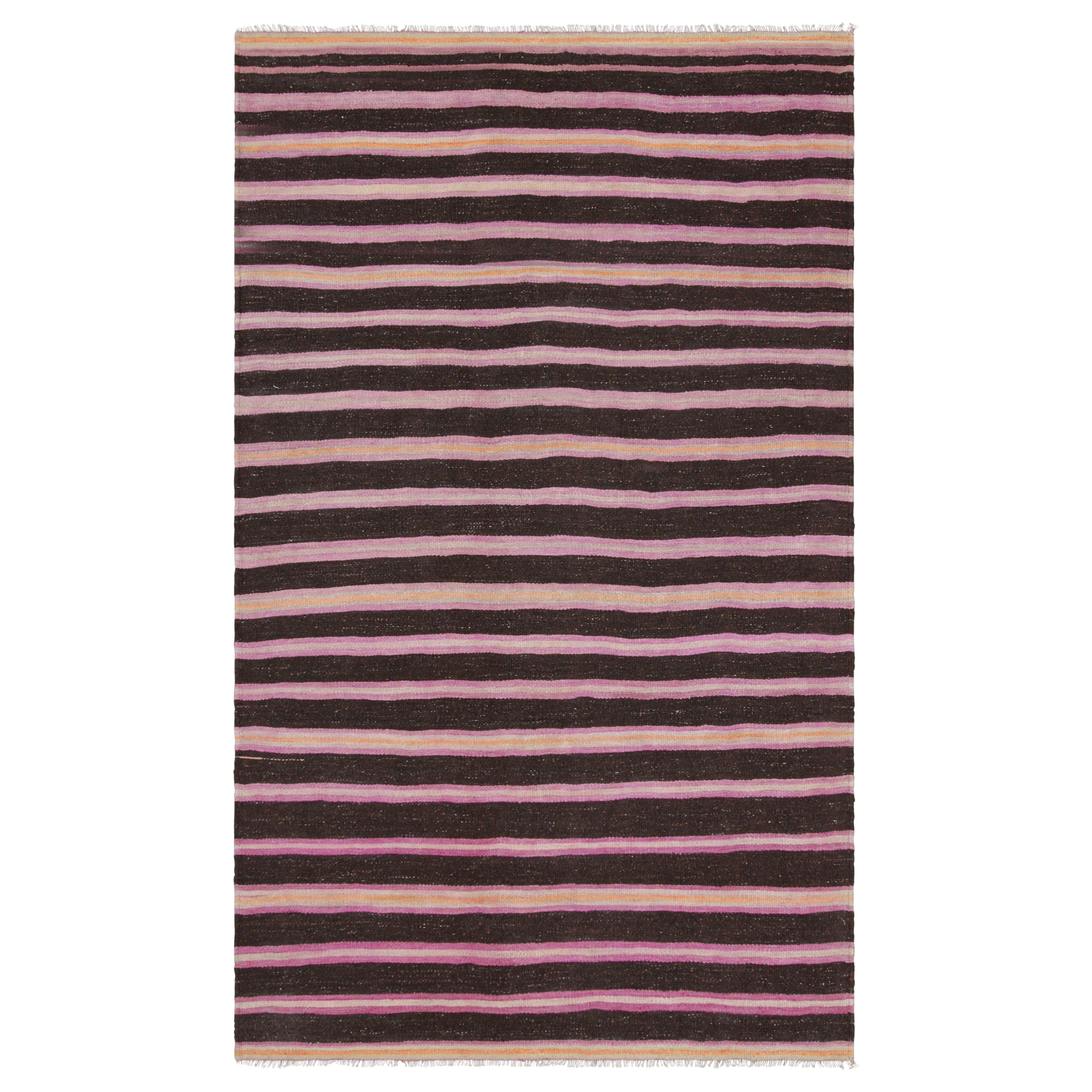Vintage Bakhtiari Persisch Kilim, Rosa und Lila Geometrische Streifen - Rug & Kilim im Angebot