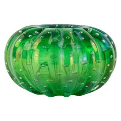 Vintage Grün Murano Glas Schale 1970s