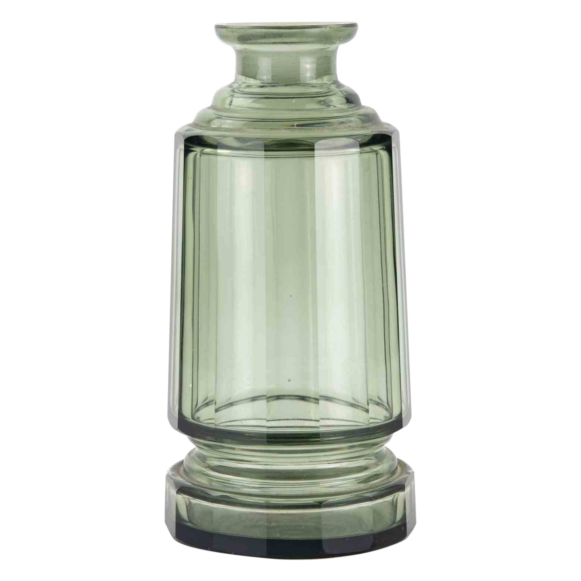 Vintage Art Deco Glass Vase, 1940s
