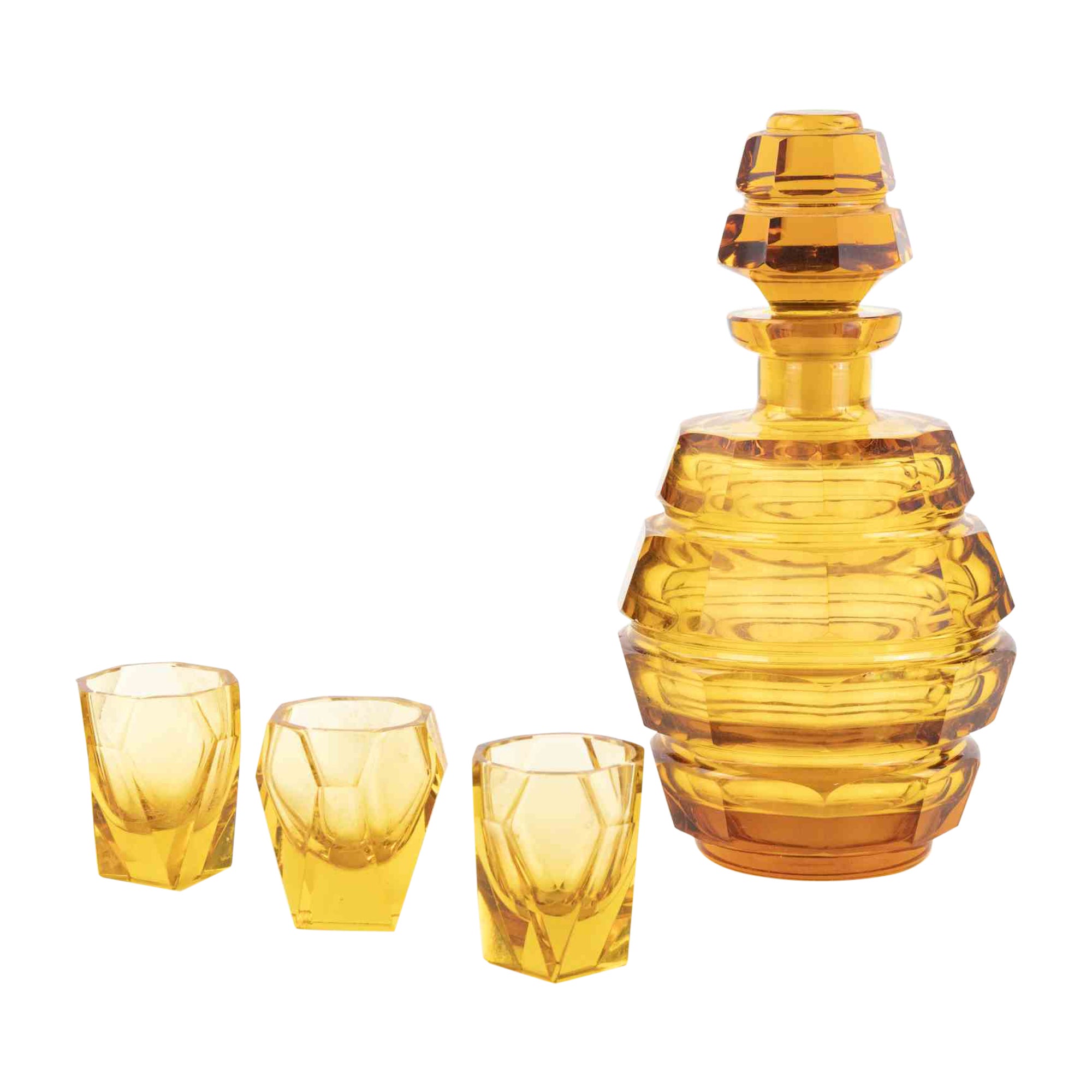 Art Deco Czechoslovakian Liqueur Set, 1940s