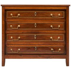 19th Century French Directoire Walnut Chest of Drawers