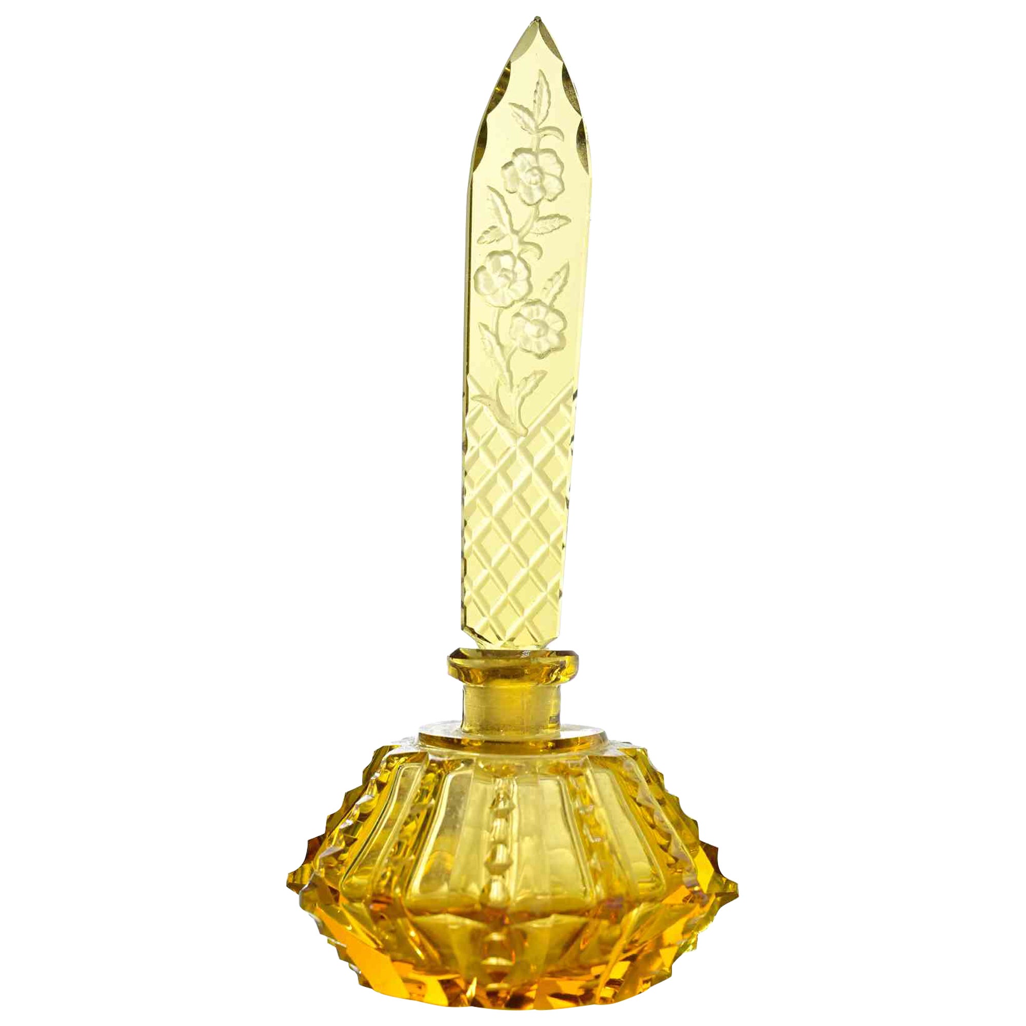Art Deco Bohemian Parfümflasche, 1930er Jahre