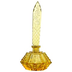 Vintage Art Deco Bohemian Perfume Bottle, 1930s