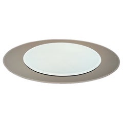 Large Oval mirror by Fontana Arte. Circa 1970