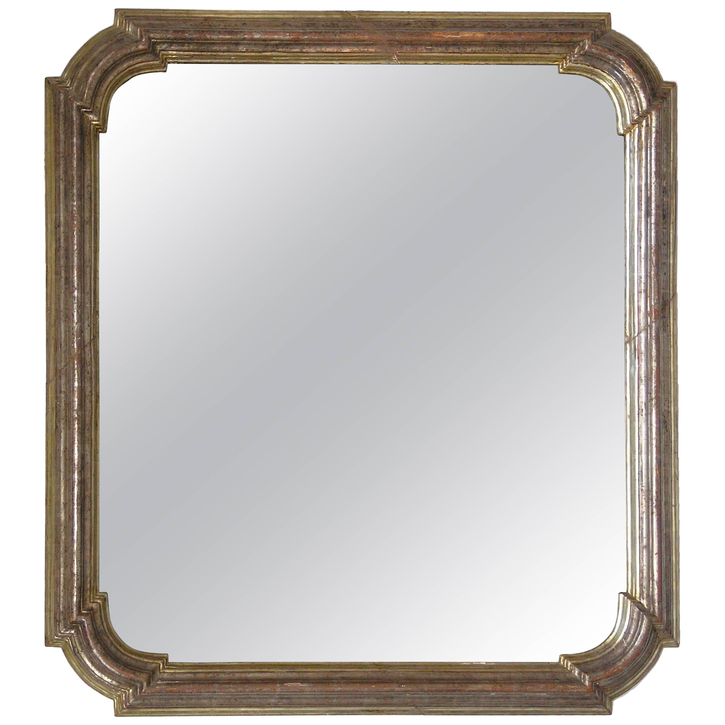  Louis Philippe Silver Giltwood Mirror