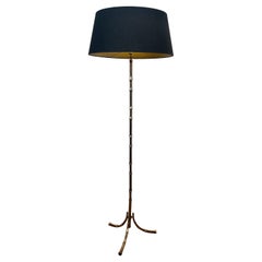 Faux-Bamboo Bronze Floor Lamp By Maison Bagués