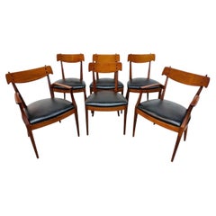 Mid-Century Modern Drexel Declaration Walnut Dining Chairs - Set of 6