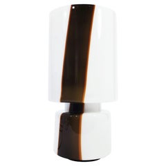 Gran Space Age Lámpara de sobremesa de cristal de murano soplado a mano de Leucos, Italia, años 70