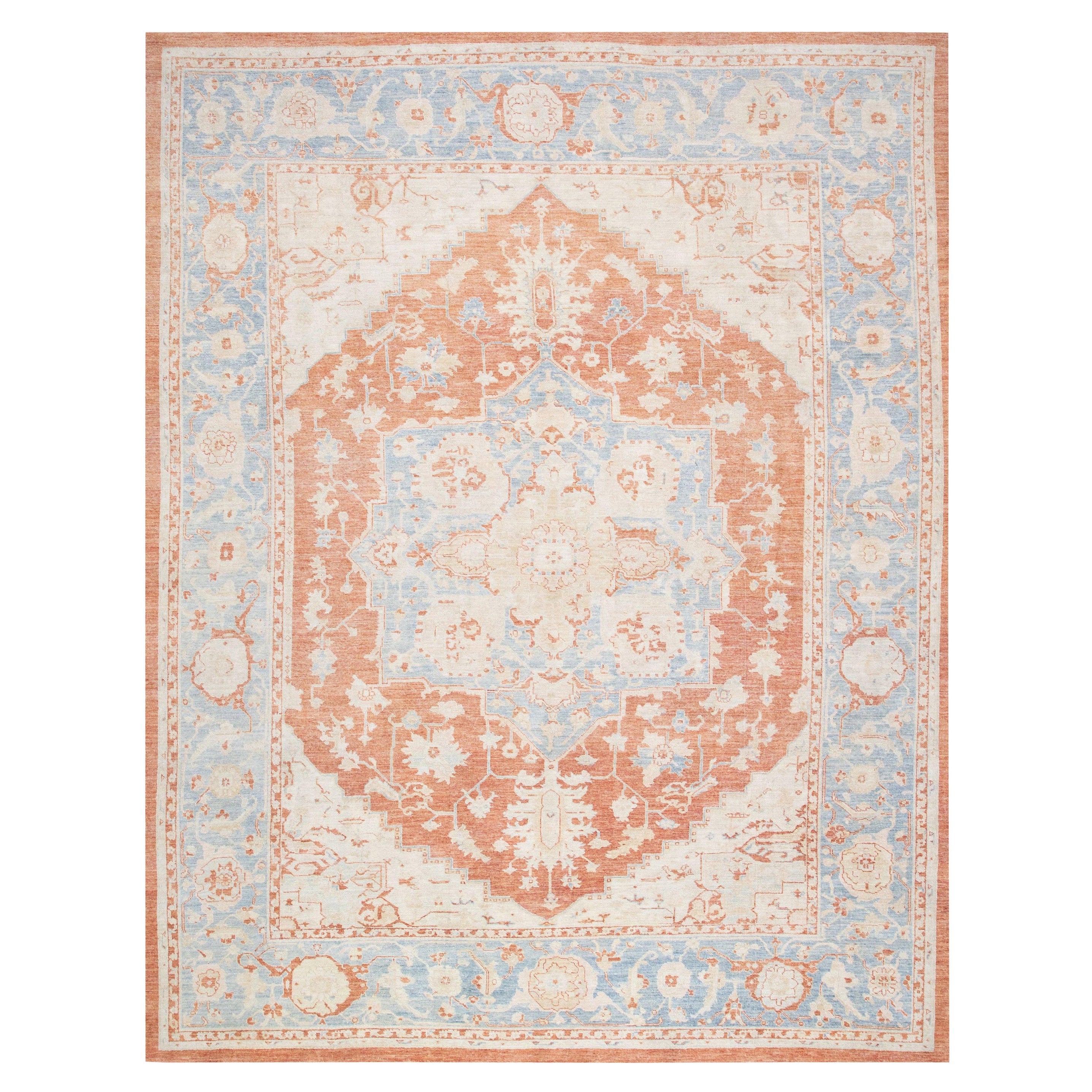 Oushak-Teppich Orientalischer handgeknüpfter türkischer antiker Oushak 9'4" x 12'4" #2849 im Angebot