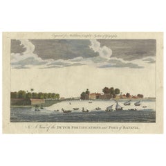 1778 Ansicht der holländischen Festungsanlagen und des Hafens von Batavia, dem heutigen Jakarta