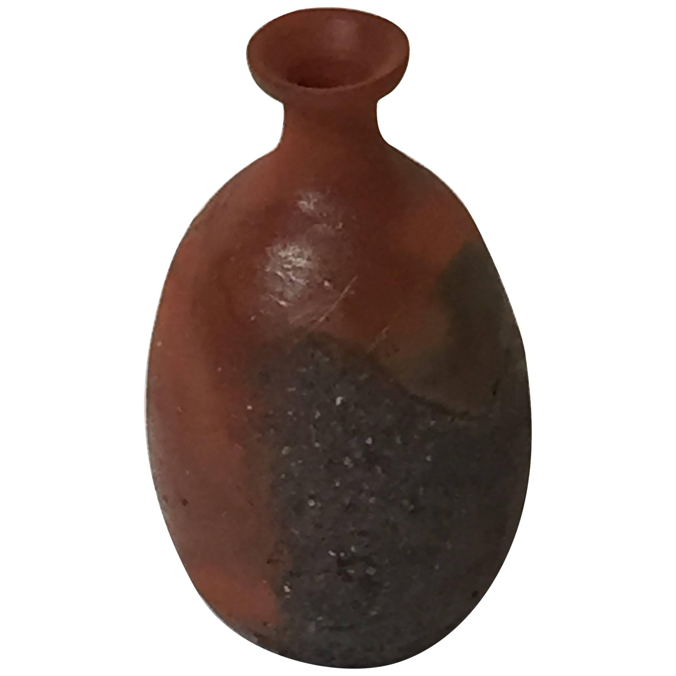 Contemporary Sake Flask ‘Tokkuri’ by Japanese Potter Osawa Tsuneo For Sale