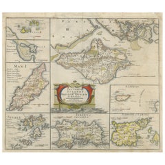British Island Group Map 1695 – Morden’s Smaller Islands of the British Ocean