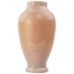 Art Deco Glass Vase, 1940s