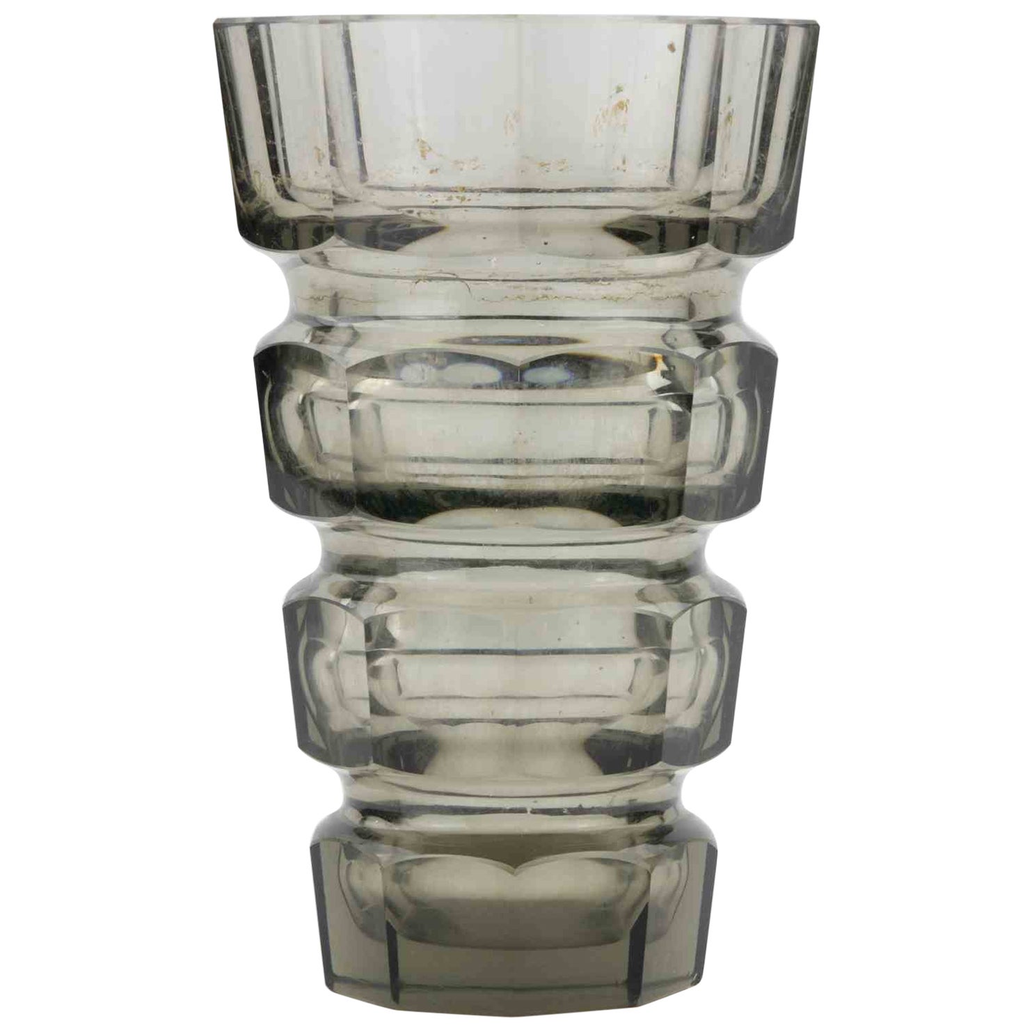 Art Deco Glass Vase attr. to Josef Hoffman for Moser, 1930s