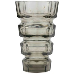 Art Deco Glass Vase attr. to Josef Hoffman for Moser, 1930s