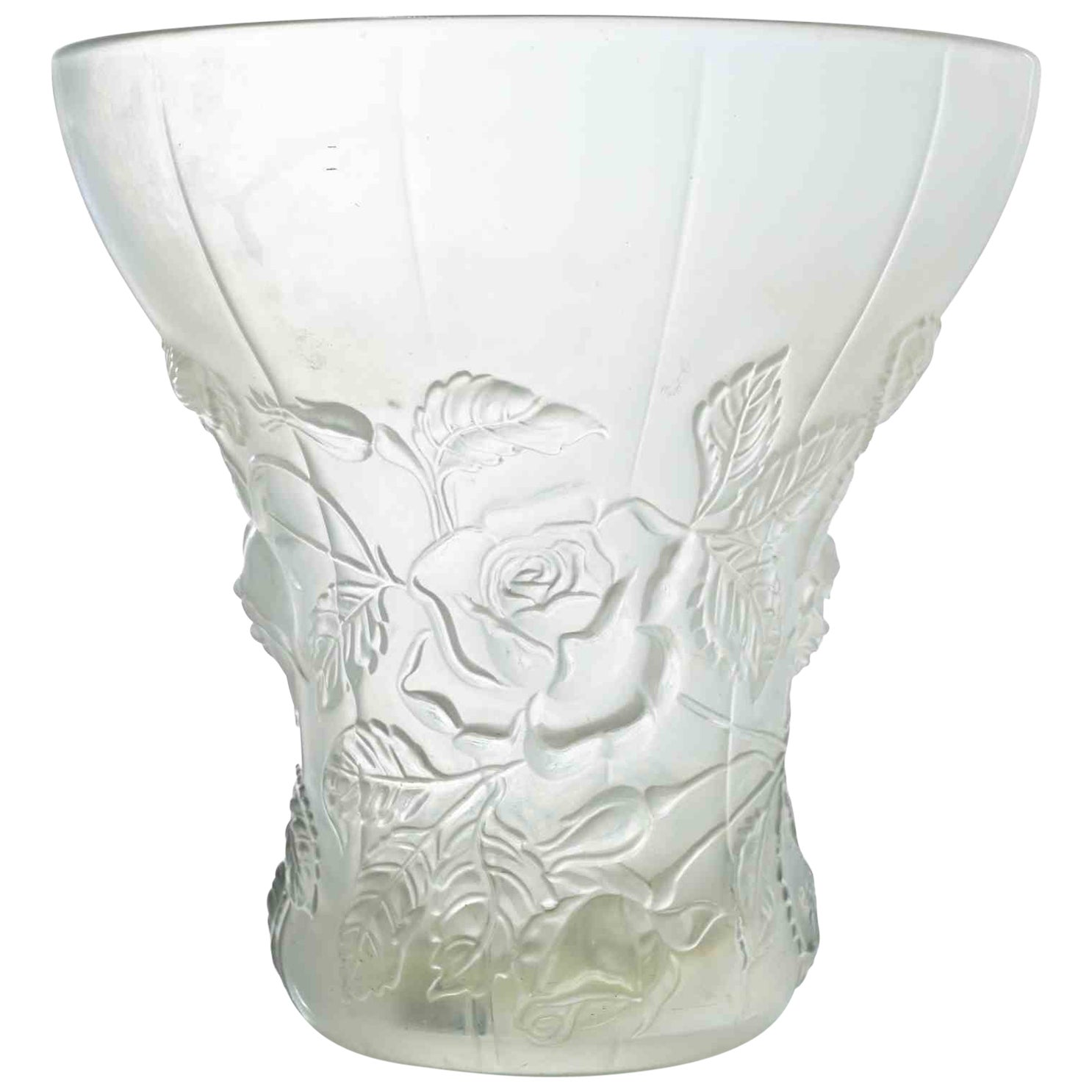 Art Deco Satin Barolac Glass vase by Joseph Inwald, 1930s For Sale