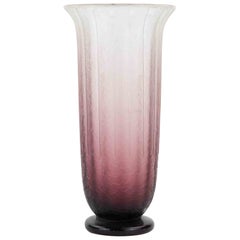 Art Deco Glass Vase by Schneider, 1930s